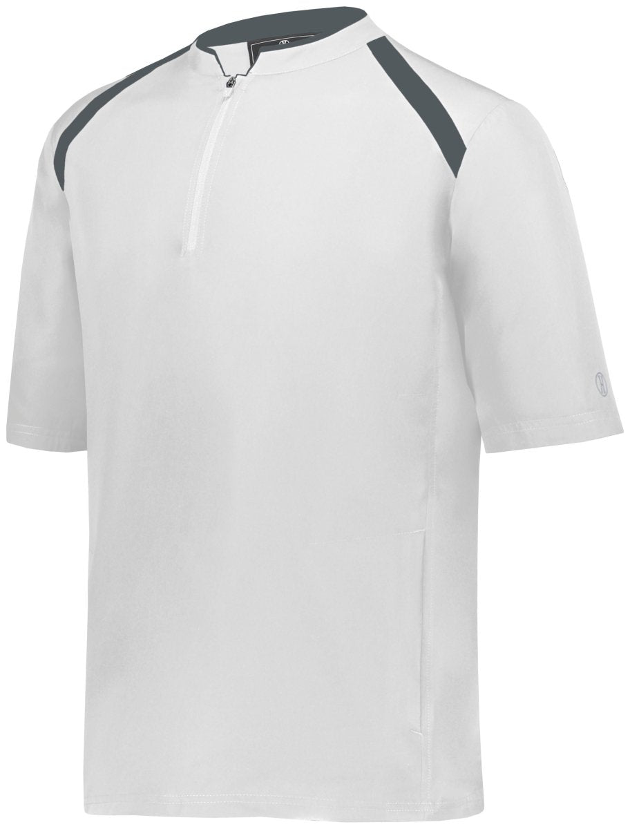 Holloway Clubhouse Short Sleeve Pullover 229581 WHITE/GRAPHITE S