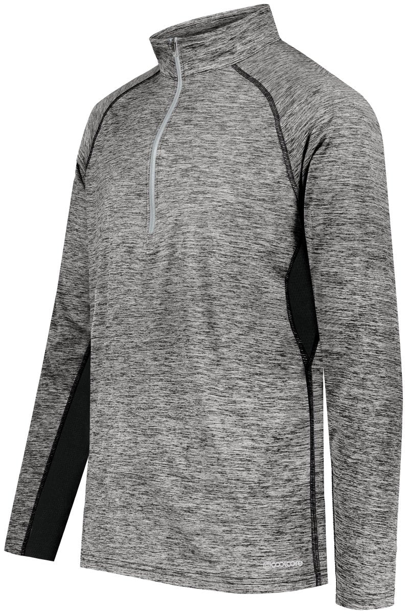 Holloway Electrify 1/2 Zip Pullover Powered by Coolcore® 222574 BLACK HEATHER S
