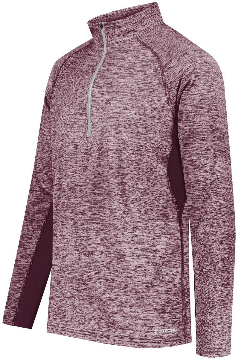 Holloway Electrify 1/2 Zip Pullover Powered by Coolcore® 222574 MAROON HEATHER S