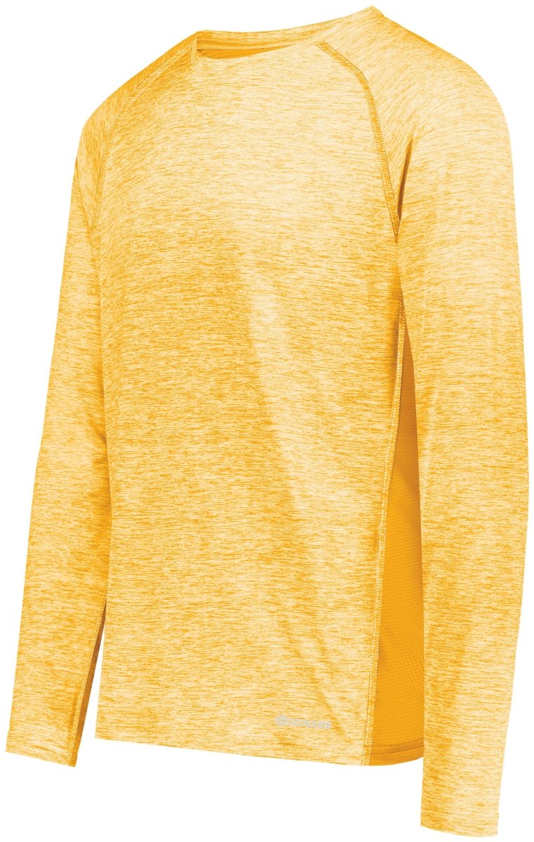 Holloway Electrify Long Sleeve Tee Powered by Coolcore® 222570 GOLD HEATHER S
