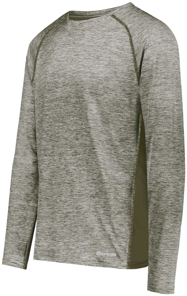 Holloway Electrify Long Sleeve Tee Powered by Coolcore® 222570 OLIVE HEATHER S