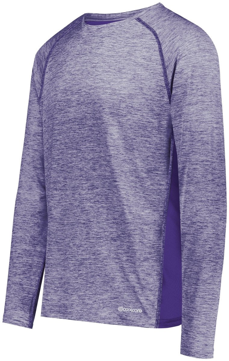 Holloway Electrify Long Sleeve Tee Powered by Coolcore® 222570 PURPLE HEATHER S