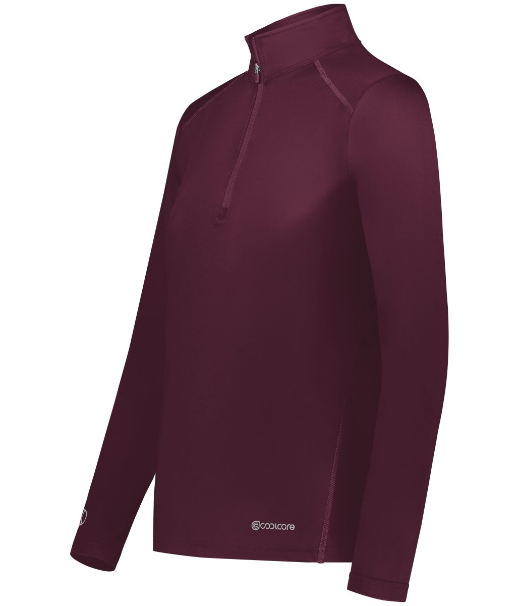 Holloway Ladies 1/4 Zip Pullover Powered by Coolcore® 222340 MAROON (HLW) S