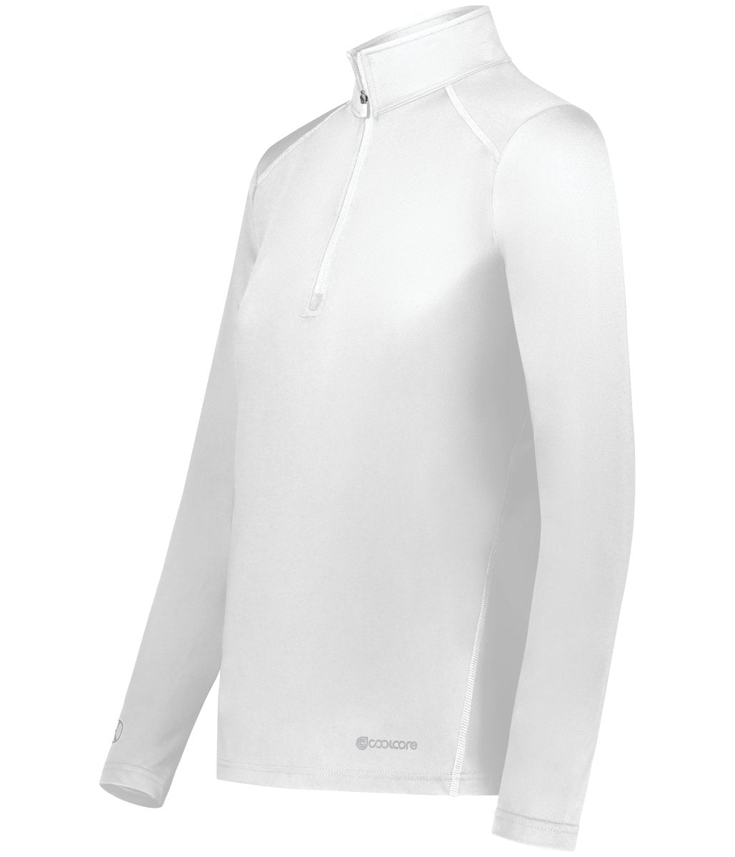 Holloway Ladies 1/4 Zip Pullover Powered by Coolcore® 222340 WHITE S