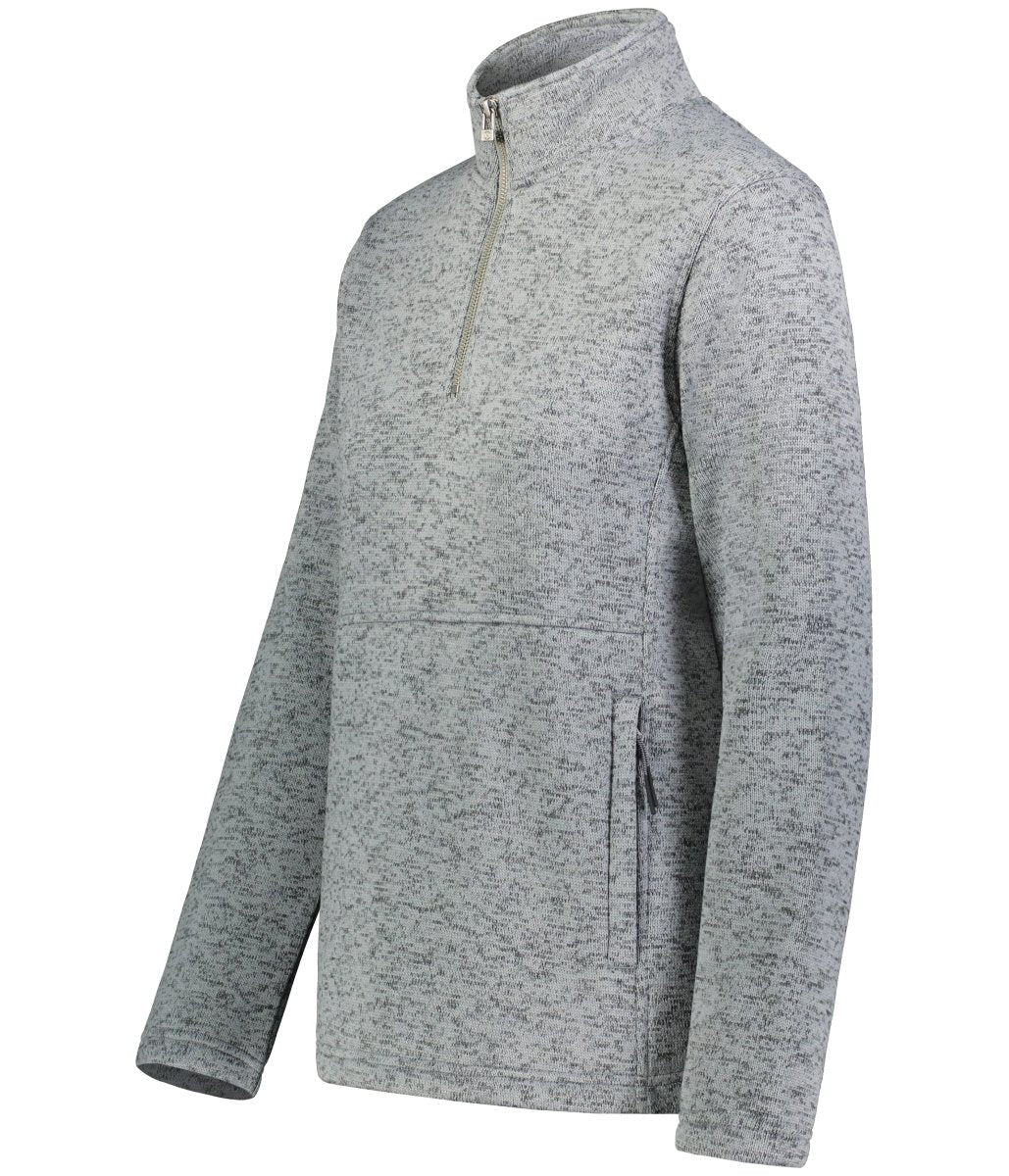Holloway Ladies Alpine Sweater Fleece 1/4 Zip Pullover 223740 GRAPHITE HEATHER S