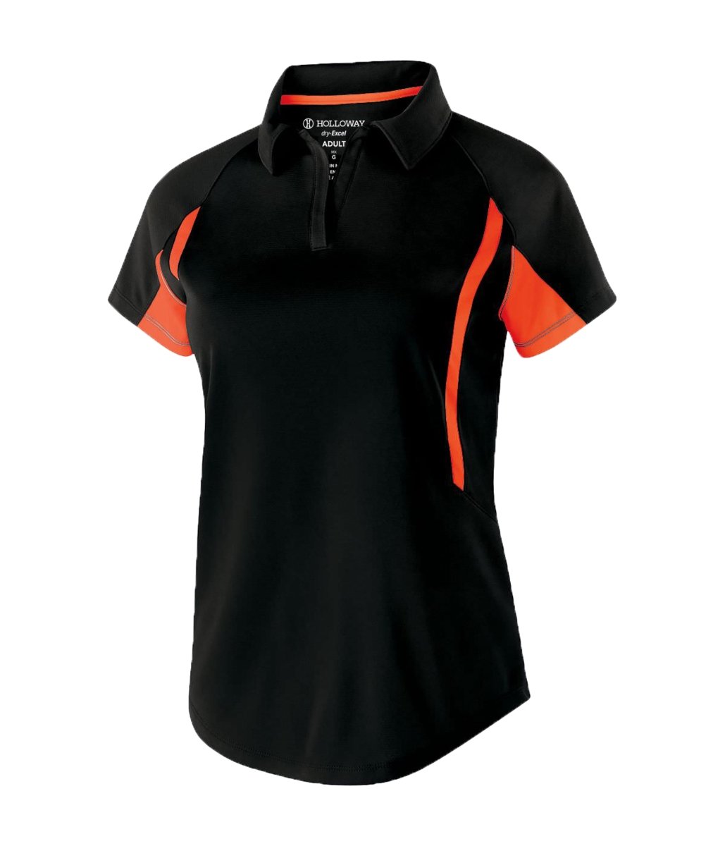 Holloway Ladies Avenger Polo 222730 BLACK/ORANGE S