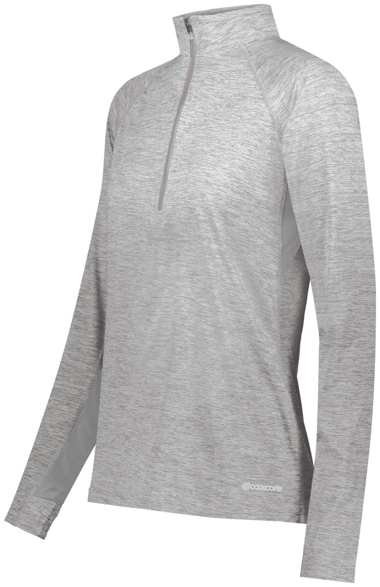 Holloway Ladies Electrify 1/2 Zip Pullover Powered by Coolcore® 222774 ATHLETIC GREY HEATHER S