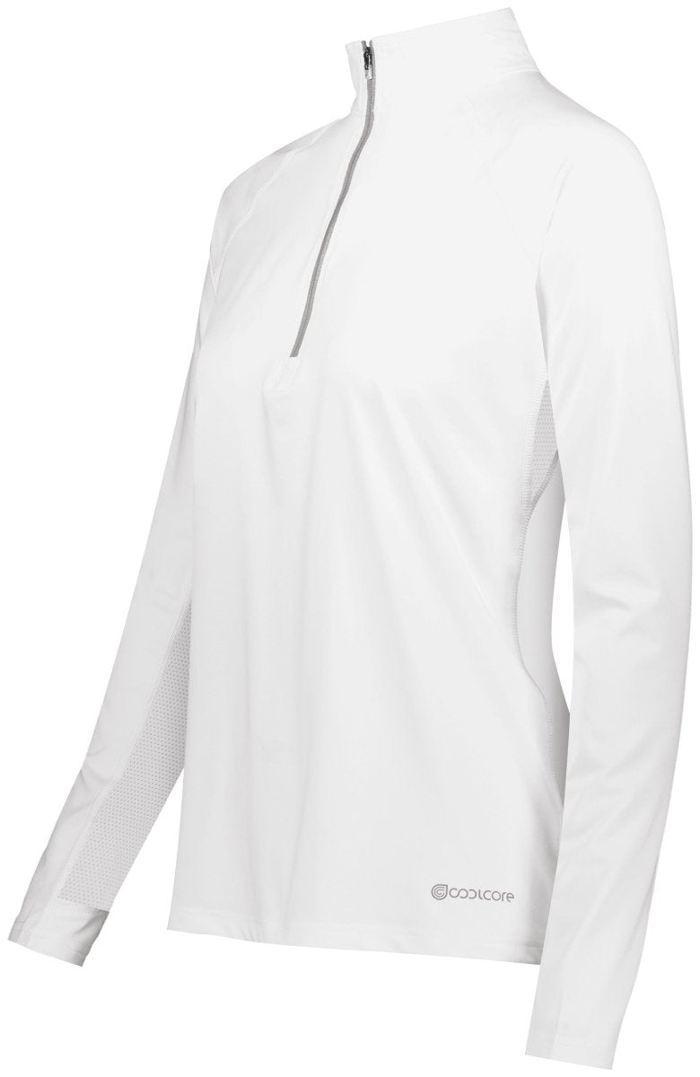 Holloway Ladies Electrify 1/2 Zip Pullover Powered by Coolcore® 222774 WHITE S