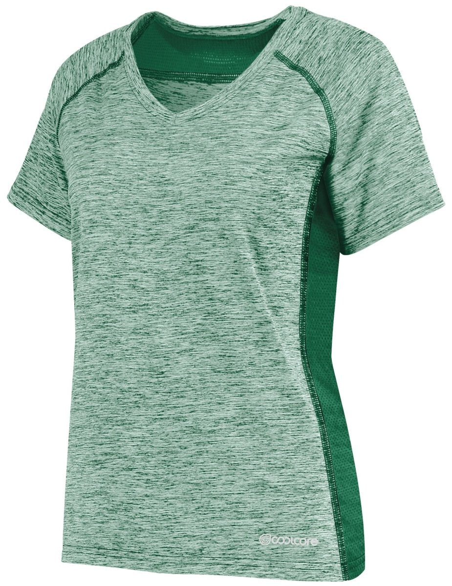Holloway Ladies Electrify Tee Powered by Coolcore® 222771 DARK GREEN HEATHER S
