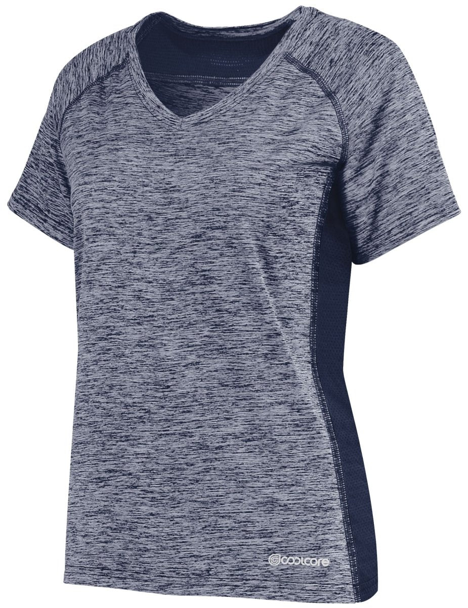 Holloway Ladies Electrify Tee Powered by Coolcore® 222771 NAVY HEATHER S