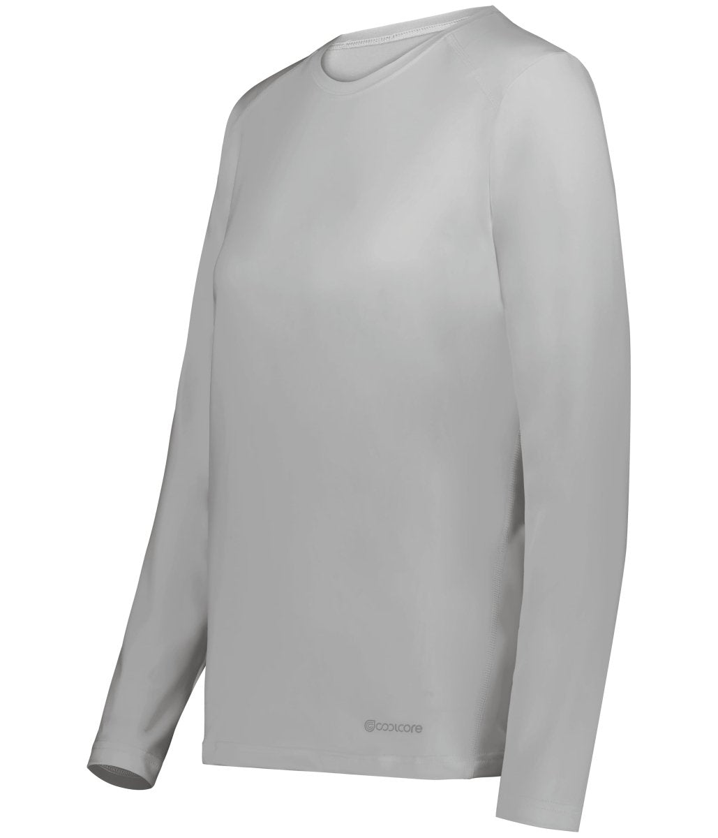 Holloway Ladies Essential Long Sleeve Tee Powered by Coolcore® 222338 ATHLETIC GREY S