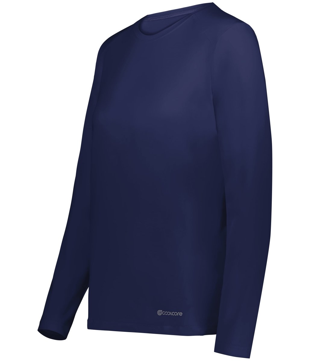 Holloway Ladies Essential Long Sleeve Tee Powered by Coolcore® 222338 NAVY S