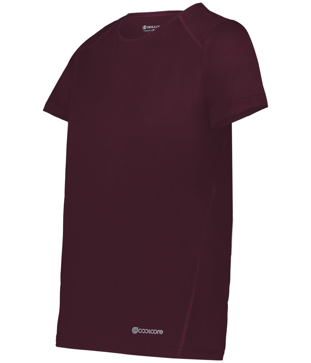Holloway Ladies Essential Tee Powered by Coolcore® 222336 MAROON (HLW) S