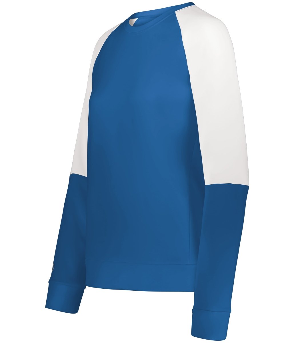 Holloway Ladies Momentum Team Fleece Crew 223725 ROYAL/WHITE S