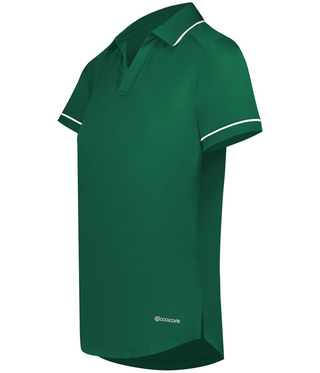 Holloway Ladies Performance Polo Powered by Coolcore® 222701 DARK GREEN/WHITE S