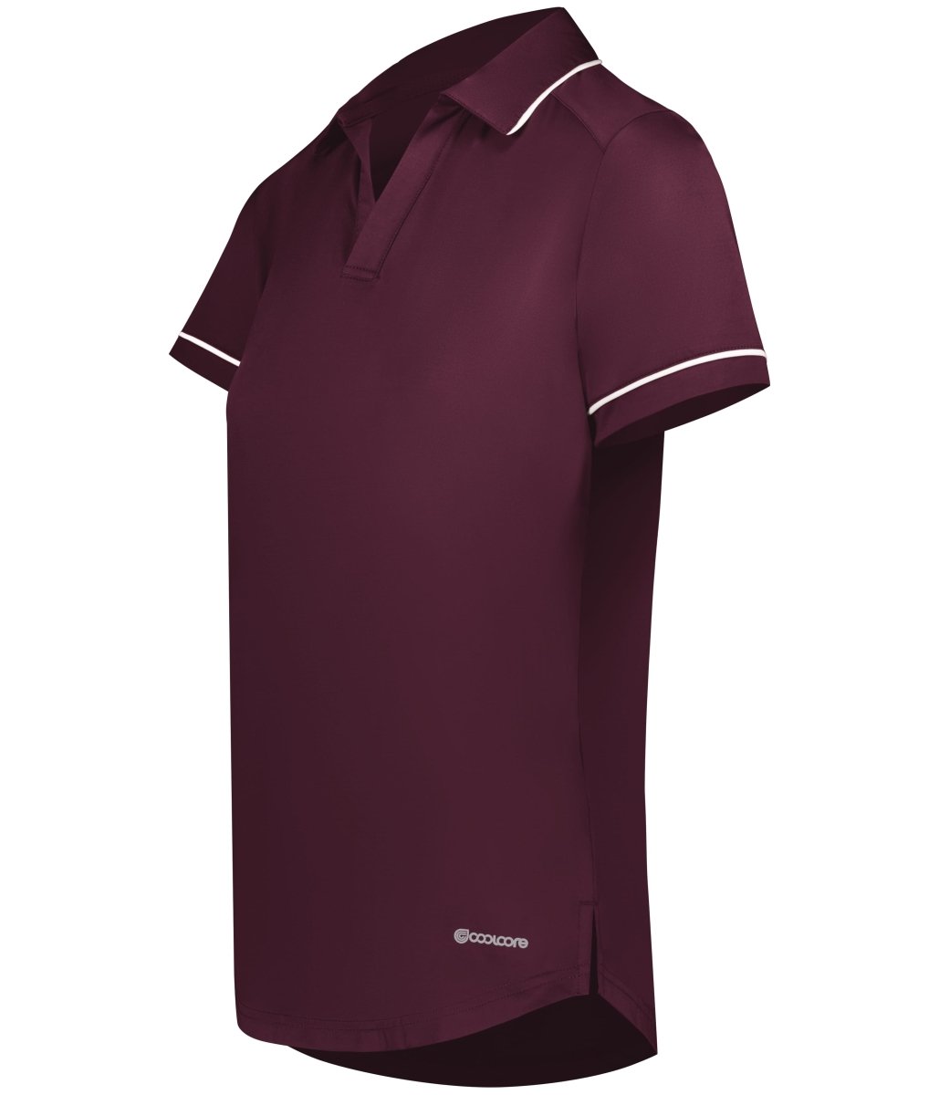 Holloway Ladies Performance Polo Powered by Coolcore® 222701 MAROON/WHITE S