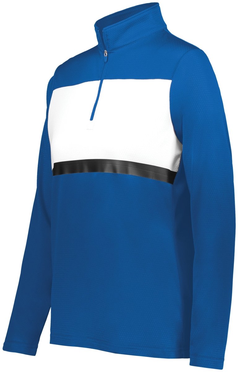 Holloway Ladies Prism Bold 1/4 Zip Pullover 222791 ROYAL/WHITE S