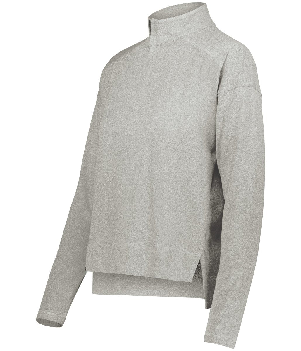 Holloway Ladies Ventura 1/4 Zip Pullover 223753 GREY HEATHER S
