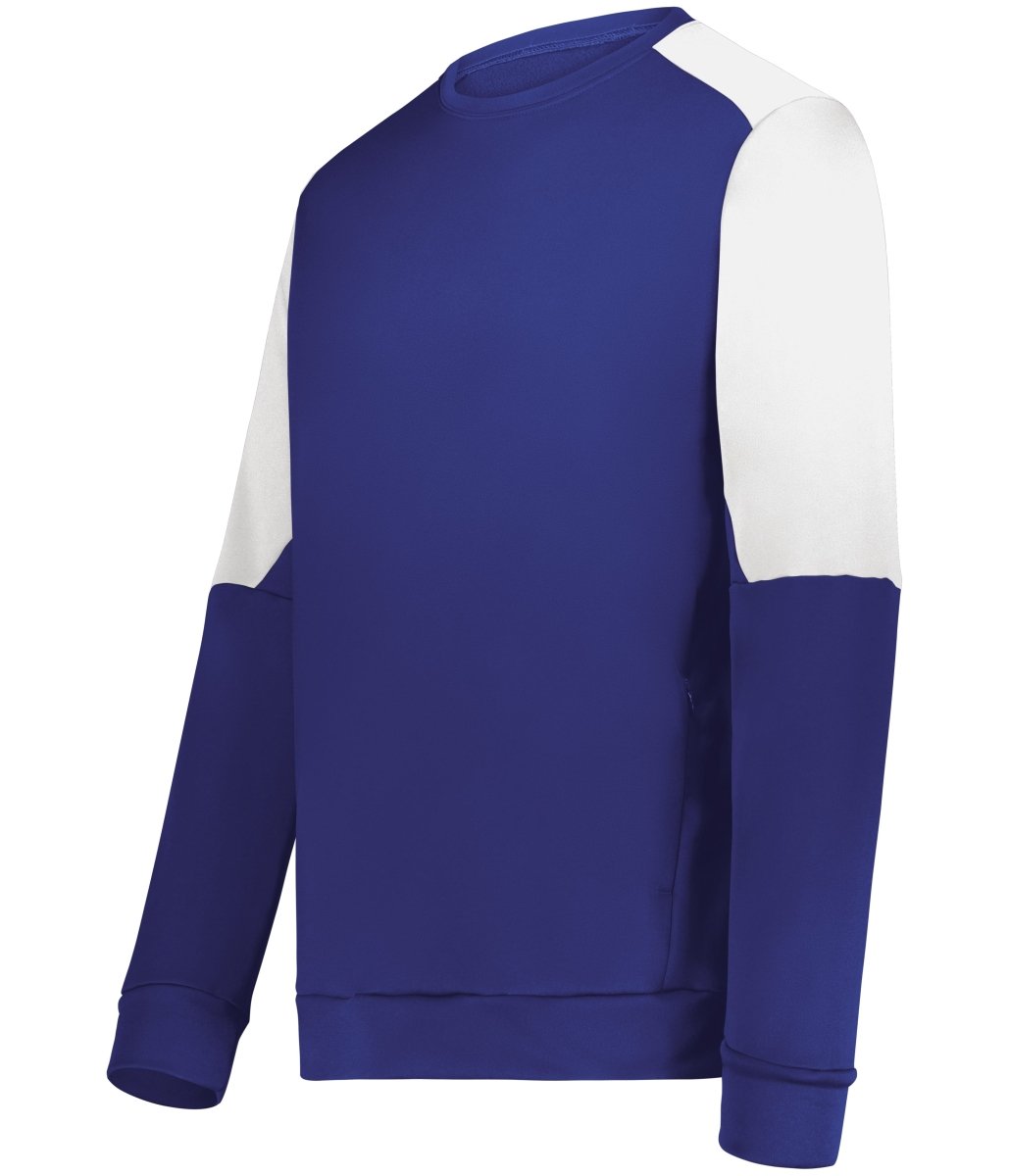 Holloway Momentum Team Fleece Crew 223525 PURPLE/WHITE S