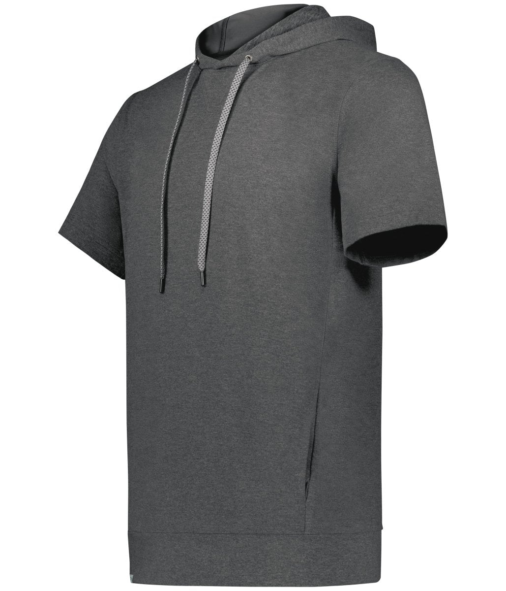 Holloway Ventura Soft Knit Short Sleeve Hoodie 222505 CARBON HEATHER S