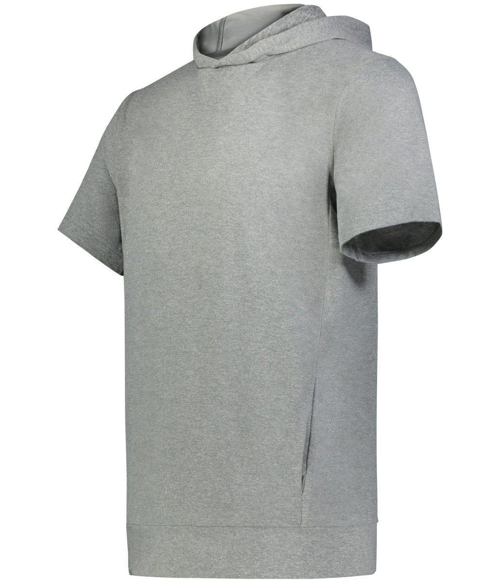Holloway Youth Ventura Soft Knit Short Sleeve Hoodie 222605 GREY HEATHER S