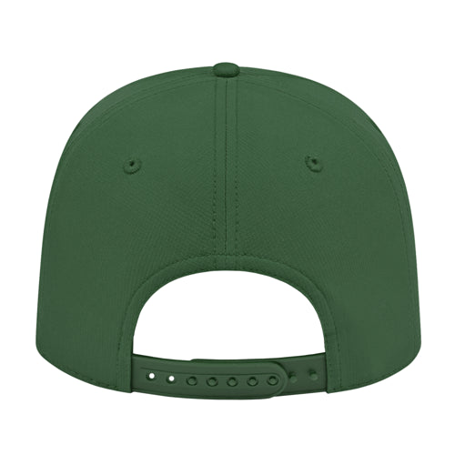 J7256 Clubhouse Performance Rope Cap - Dark Green with White Rope (Back)