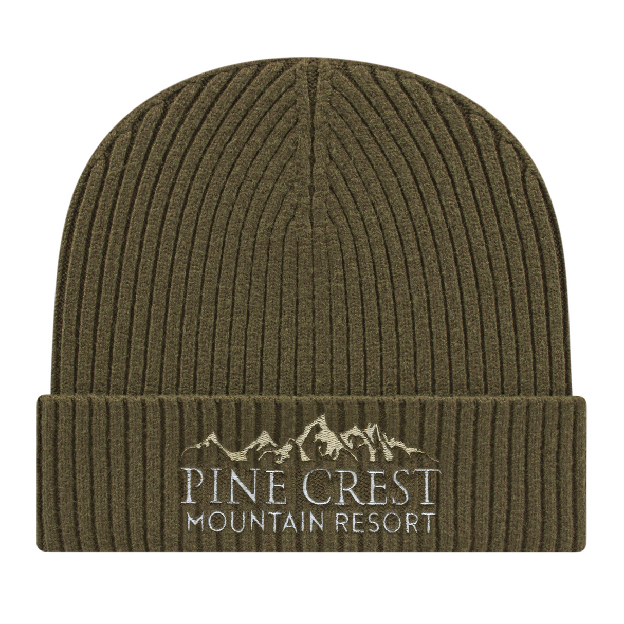 Cap America iK8550 Premium Knit Cap with Cuff - Olive
