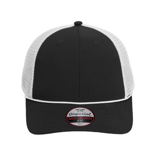 Imperial The Night Owl Performance Rope Cap - Imperial 7055 White/ White Adjustable Hats