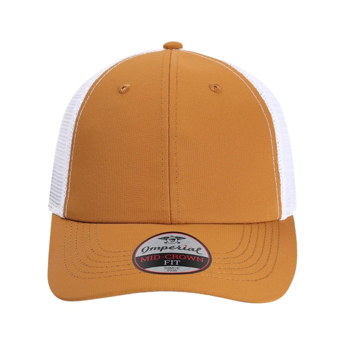 Imperial The Original Sport Mesh Cap - Imperial X210SM Buckthorn Brown/ White Adjustable Hats
