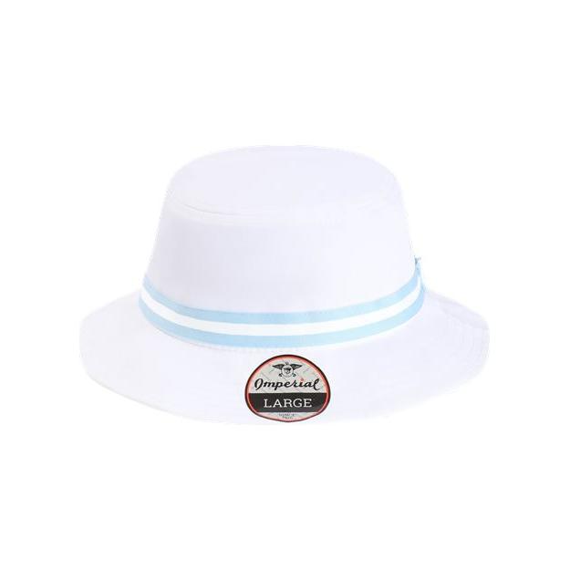 Imperial The Oxford Performance Bucket Hat - Imperial 1371P White/ Light Blue One Size Hats