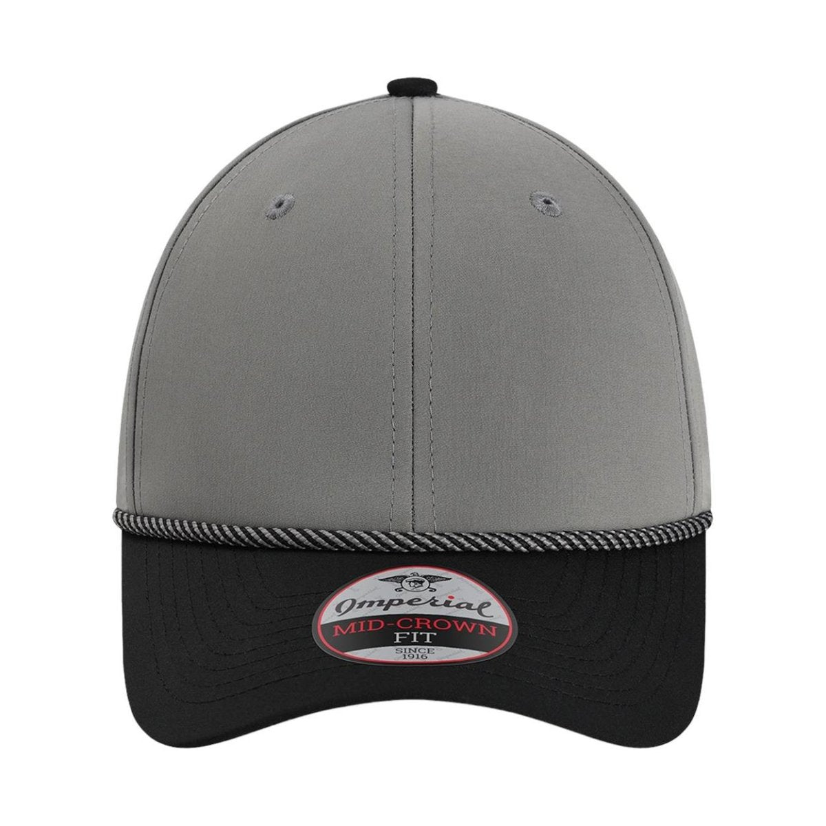 Imperial The Wingman Cap - Imperial 7054 Grey/ Black/ Black/ Grey Adjustable Hats