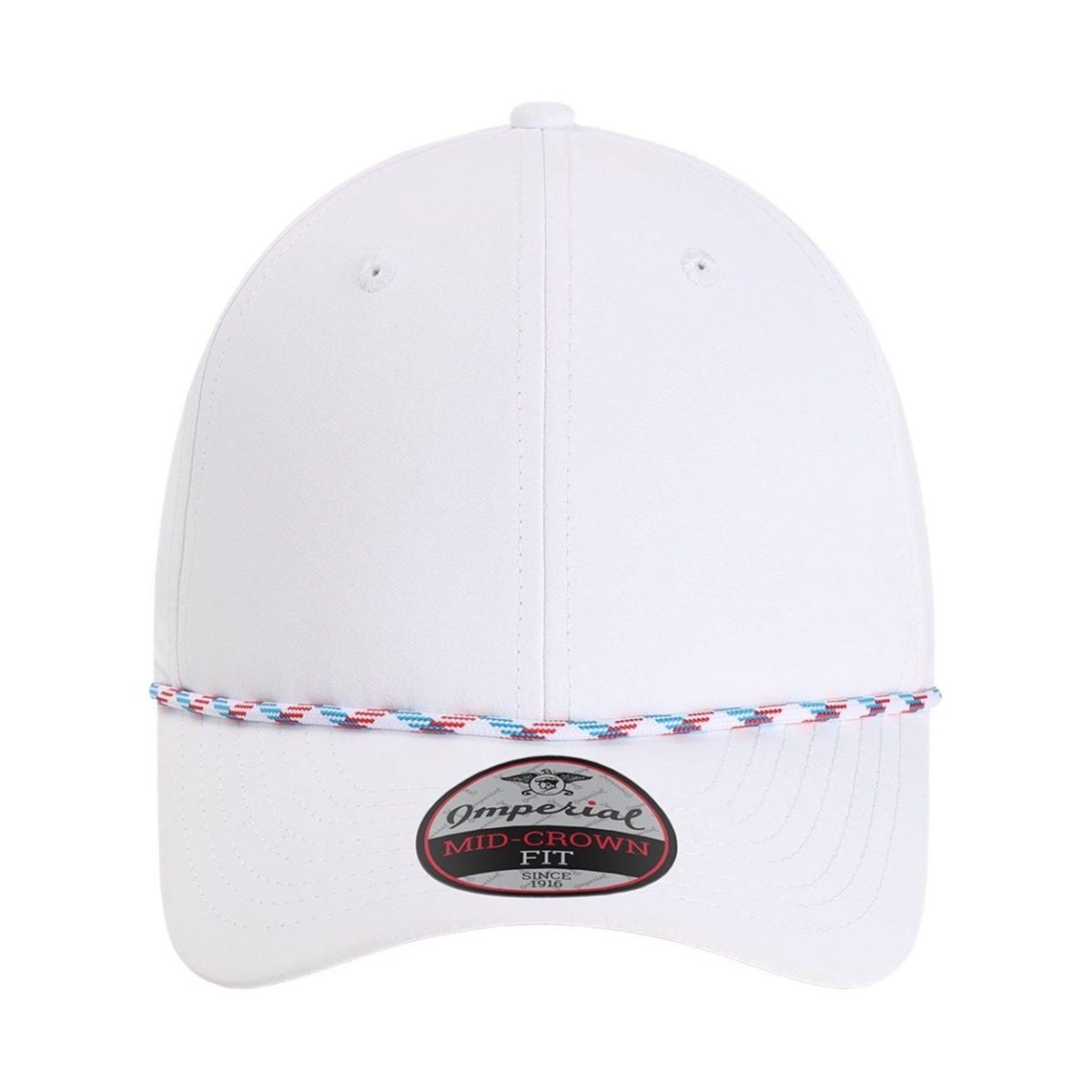 Imperial The Wingman Cap - Imperial 7054 White/ Blue/ Red/ White Adjustable Hats