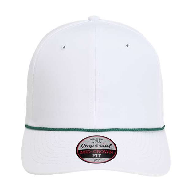 Imperial The Wingman Cap - Imperial 7054 White/ Dark Green Adjustable Hats