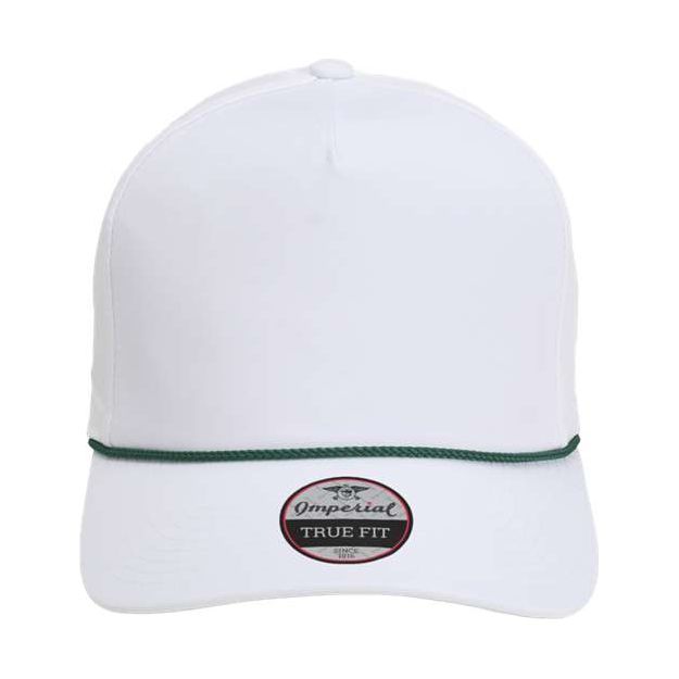 Imperial The Wrightson Cap - Imperial 5054 White/ Dark Green Adjustable Golf Caps