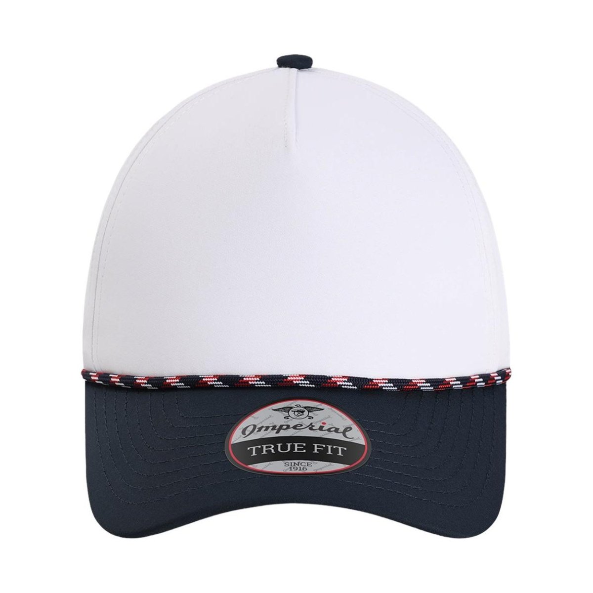 Imperial The Wrightson Cap - Imperial 5054 White/ Navy/ Navy/ Red/ White Adjustable Golf Caps