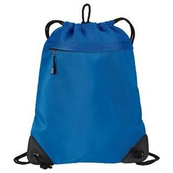 Improved Cinch Pack with Mesh Trim Snorkel Blue Drawstring Bags