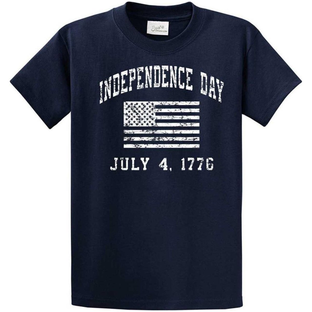 Independence Day 4th of July - Cotton T-Shirts - Regular, Big and Tall Navy Small Short Sleeve T-Shirts