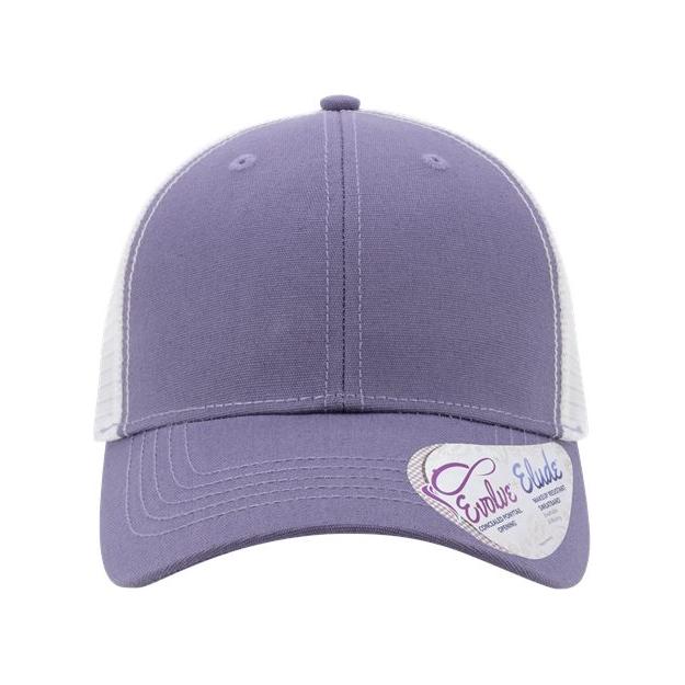 Infinity Her Women's Modern Trucker Cap - Infinity Her CHARLIE Violet/ White Adjustable Women's Caps