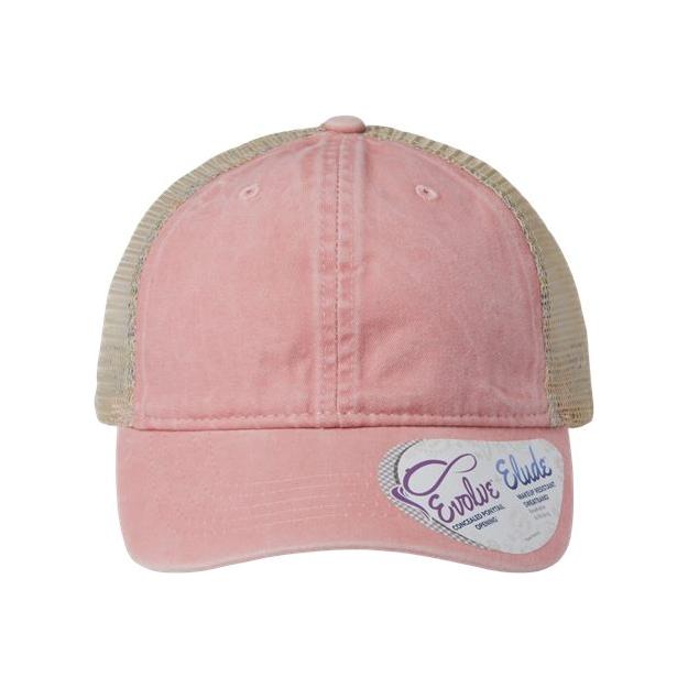 Infinity Her Women's Washed Mesh - Back Cap - Infinity Her TESS Dusty Pink/ Floral Adjustable Hats