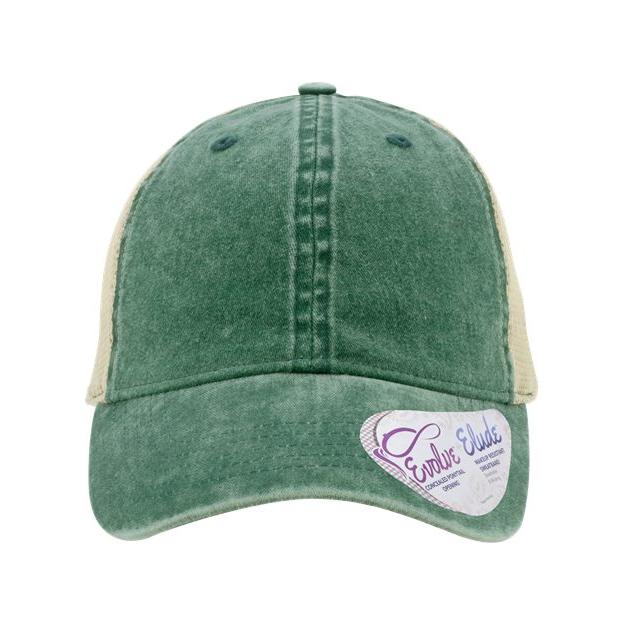 Infinity Her Women's Washed Mesh - Back Cap - Infinity Her TESS Jade/ Daisy/ Khaki Adjustable Hats