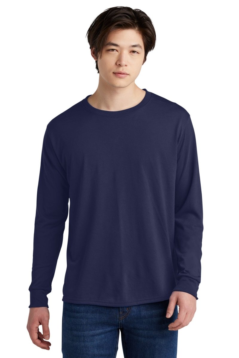 Jerzees ® Dri - Power ® 100% Polyester Long Sleeve T-Shirt 21LS - Jerzees 21LS J. Navy S T-Shirts