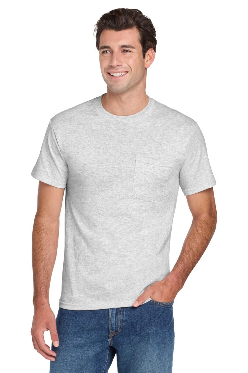 Jerzees ® - Dri - Power ® 50/50 Cotton/Poly Pocket T-Shirt. 29MP - Jerzees 29MP Ash S T-Shirts