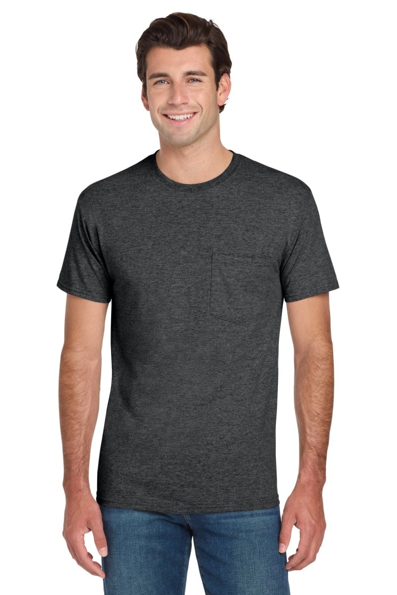 Jerzees ® - Dri - Power ® 50/50 Cotton/Poly Pocket T-Shirt. 29MP - Jerzees 29MP Black Heather S T-Shirts
