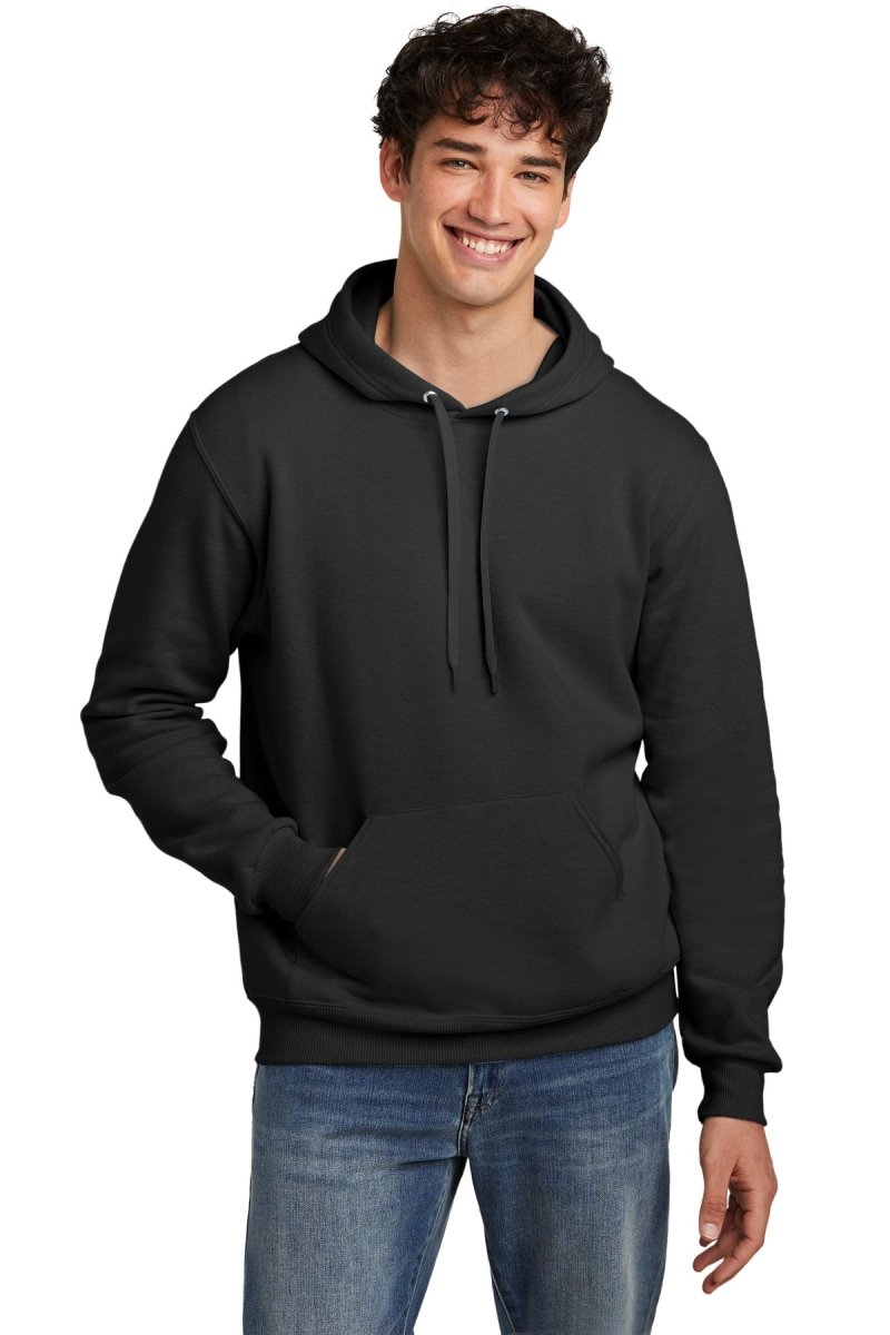 Jerzees Eco ™ Premium Blend Pullover Hooded Sweatshirt 700M - Jerzees 700M Black Ink Heather S Sweatshirts/Fleece