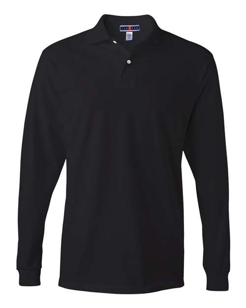 JERZEES Men's SpotShield® 50/50 Long Sleeve Polo - JERZEES 437MLR J. Navy L