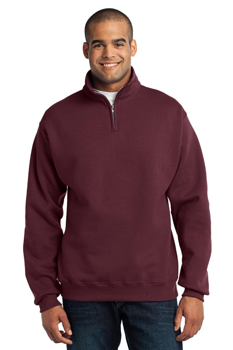 Jerzees ® - NuBlend ® 1/4 - Zip Cadet Collar Sweatshirt. 995M - Jerzees 995M Maroon S Sweatshirts/Fleece