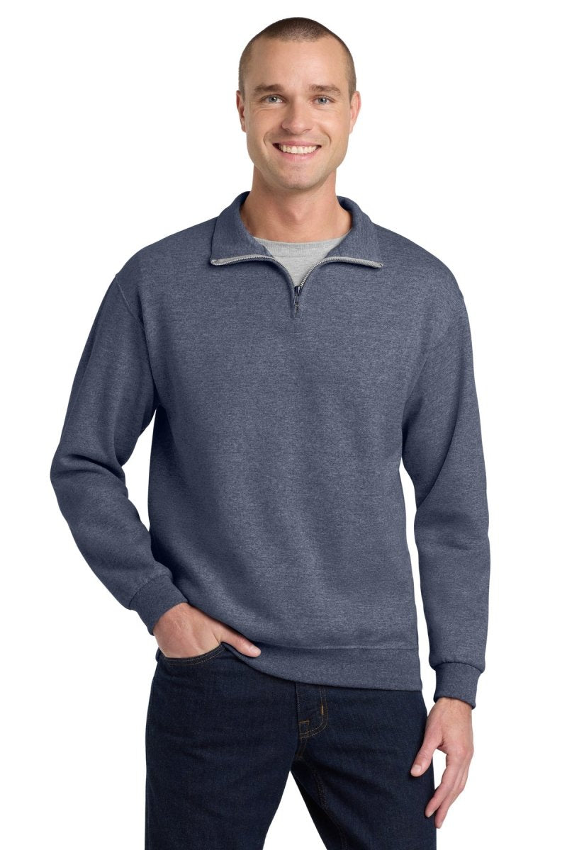 Jerzees ® - NuBlend ® 1/4 - Zip Cadet Collar Sweatshirt. 995M - Jerzees 995M Vintage Heather Navy S Sweatshirts/Fleece