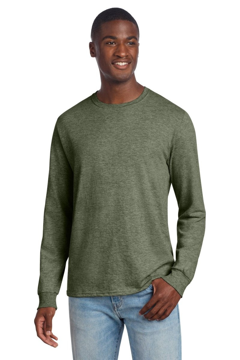 Jerzees ® Premium Blend Ring Spun Long Sleeve T-Shirt 560LS - Jerzees 560LS Military Green Heather S T-Shirts