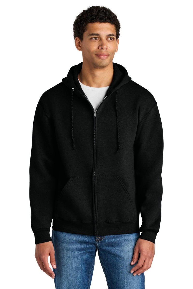 Jerzees Rugged ™ Unisex Full - Zip Hooded Sweatshirt Z12M - Jerzees Z12M Black Ink S Sweatshirts/Fleece