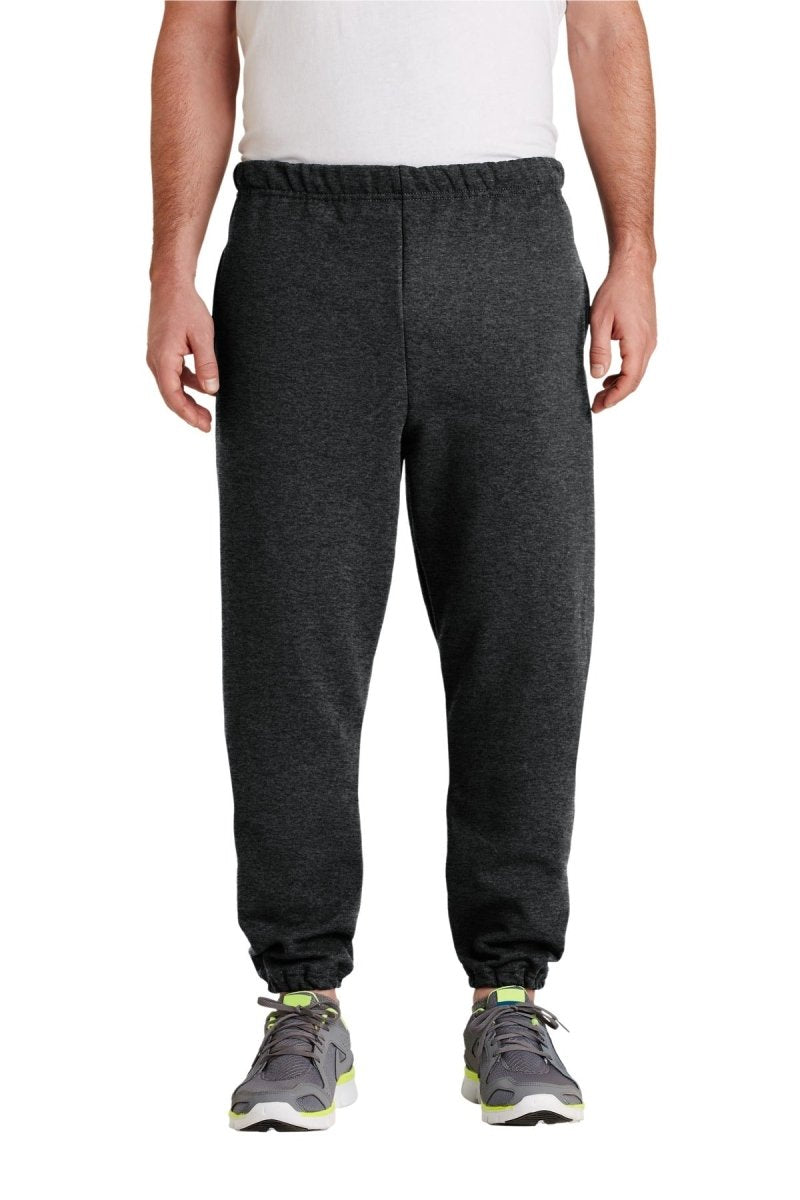 Jerzees ® Super Sweats ® NuBlend ® - Sweatpant with Pockets. 4850MP - Jerzees 4850MP Black Heather S Bottoms